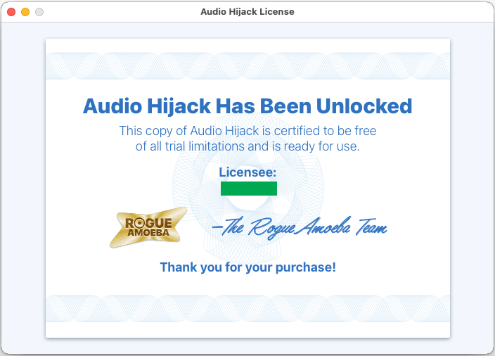 serial audio hijack
